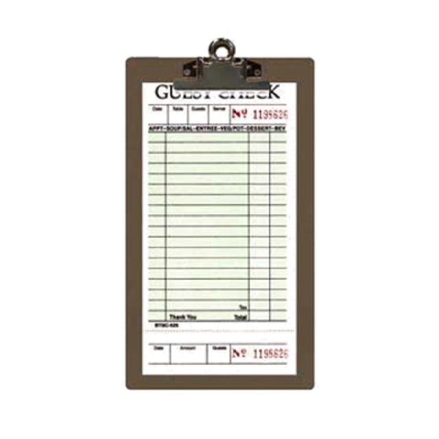 Menu Solutions CLIPCHECK-AL Check Presenter Clip Board 5" X 9" Aluminum