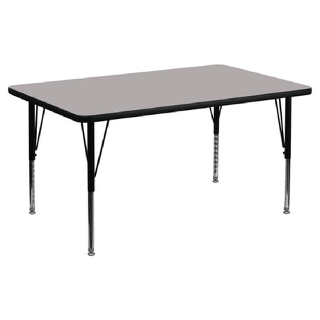 Flash Furniture XU-A3048-REC-GY-H-P-GG Activity Table 48"W X 30"D X 16-1/4" To 25-1/4" Adjustable Height