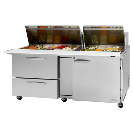 Turbo Air PST-72-30-D2R(L)-N PRO Series Mega Top Sandwich/Salad Prep Table Drawers