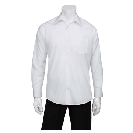 Chef Works D100WHTXL Men's Essential Dress Shirt Long Sleeves Adjustable Cuffs