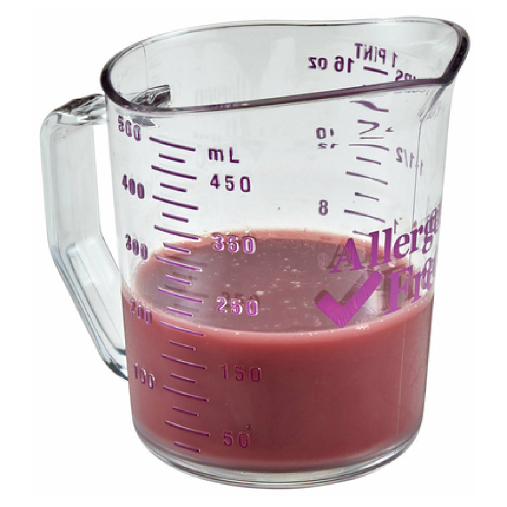 Cambro 50MCCW441 Camwear® Measuring Cup 1 Pint Allergen-free Purple Graduations