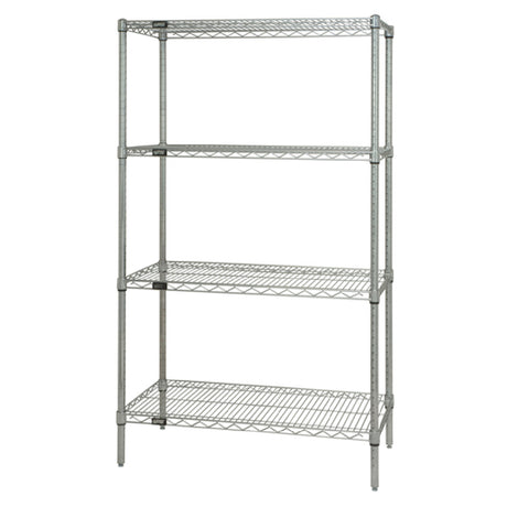 Quantum WR63-2460C Wire Shelving Starter Kit 60"W X 24"D X 63"H 600 800 Lb. Capacity