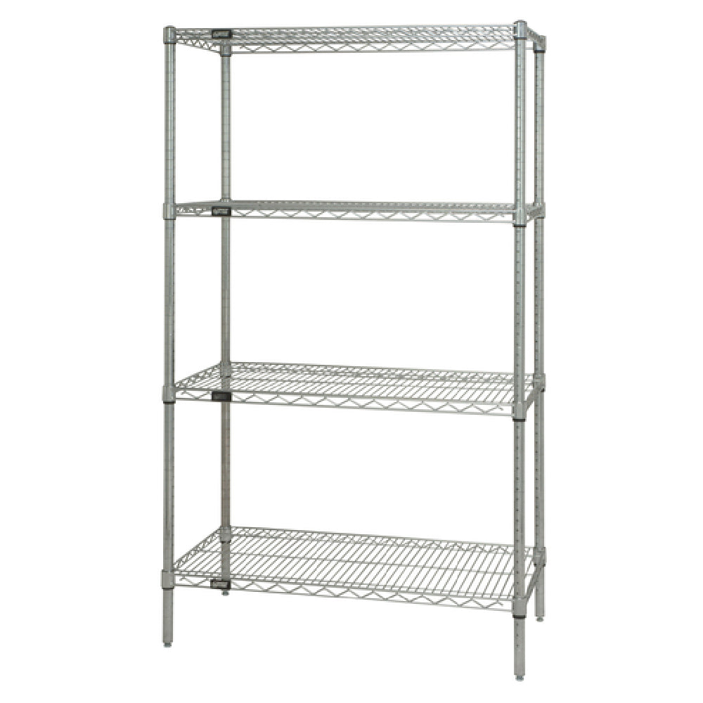 Quantum WR74-2460C Wire Shelving Starter Kit 60"W X 24"D X 74"H 600 800 Lb. Capacity