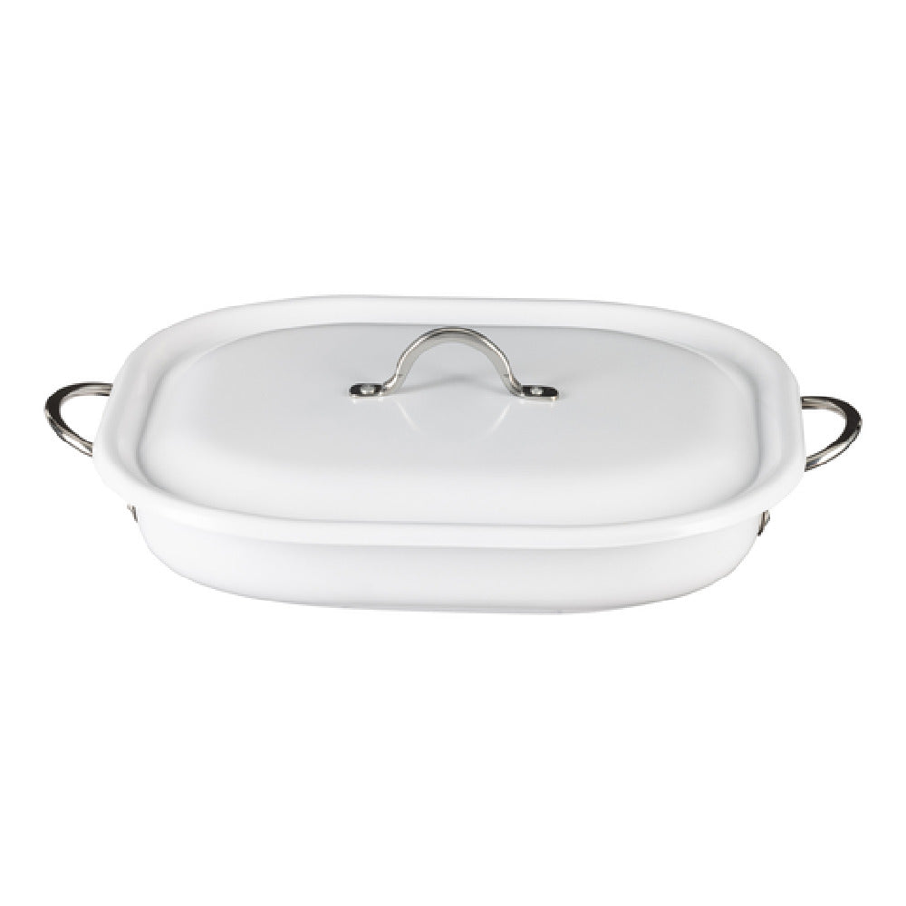 Bon Chef 73023-OM-W Country French X Ombre Roasting Pan 5 Qt 15" X 11" X 2 7/8"