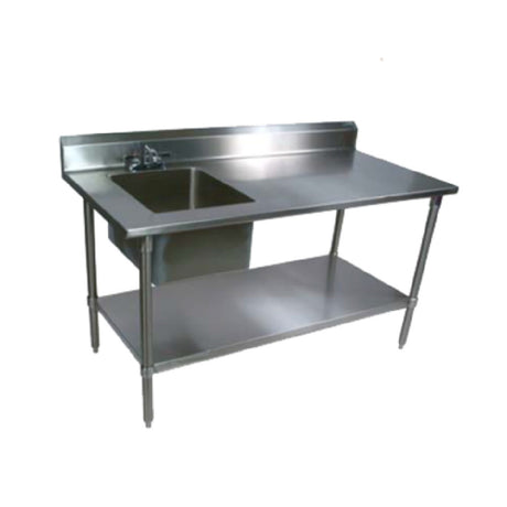 John Boos EPT8R5-3048SSK-L Work Table With Prep Sink 48"W X 30"D X 40-3/4"H Overall Size