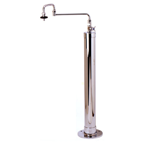 T&S Brass B-0186 Kettle Filler Stanchion 4" Dia. With Floor Mounting Flange