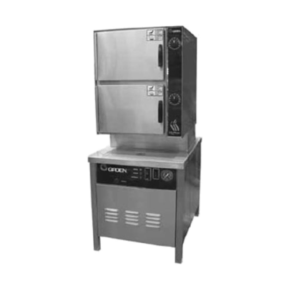 Groen HY-6SM HyPlus™ Pressureless Steamer Direct Steam (2) Compartments On 24" Cabinet Base