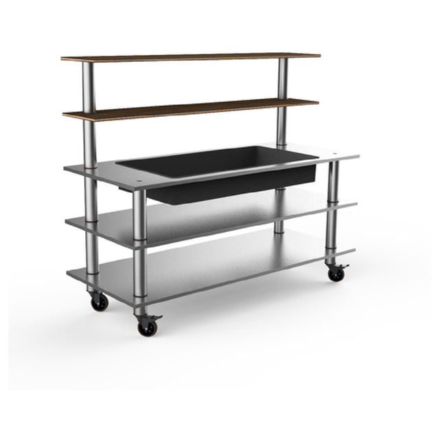 Steelite MGCMLC03WSXW Mogogo Buffet Solutions Modular Pro Back Bar 5-tier 71" X 29-1/2" X 60-1/2"