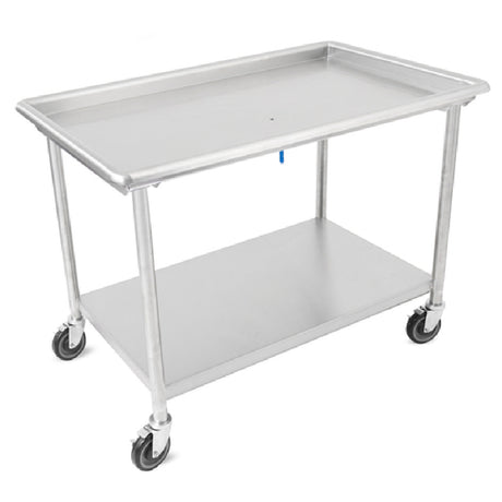 John Boos DST6-3097SSW-C Sorting Table 97-7/8"W X 30-3/8"D 16/300 Stainless Steel Flat Top With 2-1/4" Raised Edge