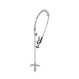 T&S Brass S-0113-BY EverSteel Pre-Rinse Unit: Single Hole Stainless Steel Deck Mount Mixing Faucet