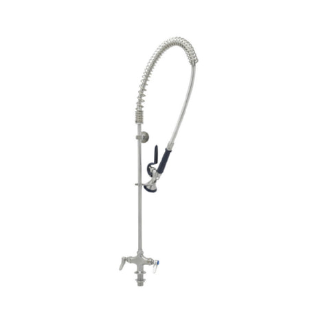 T&S Brass S-0113-BY EverSteel Pre-Rinse Unit: Single Hole Stainless Steel Deck Mount Mixing Faucet