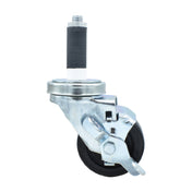 BK Resources 3SBR-1RA-LDP-TLB - Swivel Caster, 1" Expanding Stem, 3" Polyolefin Wheel