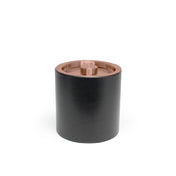 FOH RIB074BKL21 3.5qt Round London Ice Bucket Black With Rose Gold Lid Includes One RIB017BKL21-BTM 3.5qt Round London Ice Bucket Base Black