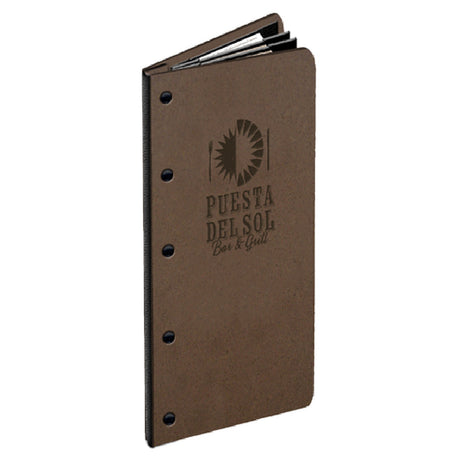 Menu Solutions HB60BA Menu Cover Holds 4-1/4" X 11" Inserts Quad Booklet With 6 Views