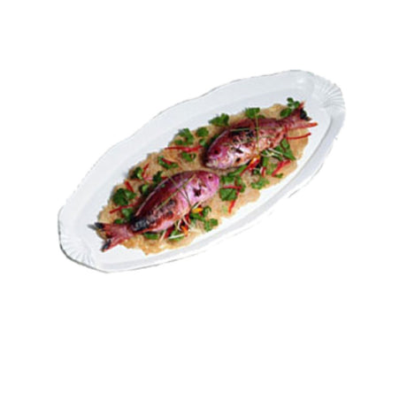 Bon Chef 2066TAN - Shell Fish Platter, 14" X 36", With Shell Handles