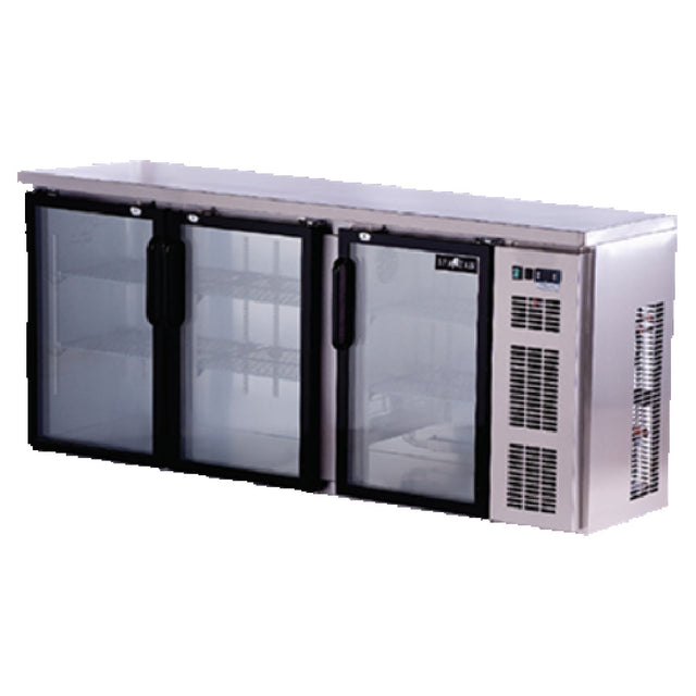 Spartan SSGBB-79-SL Refrigerated Back Bar Cooler Shallow Depth 78.8"