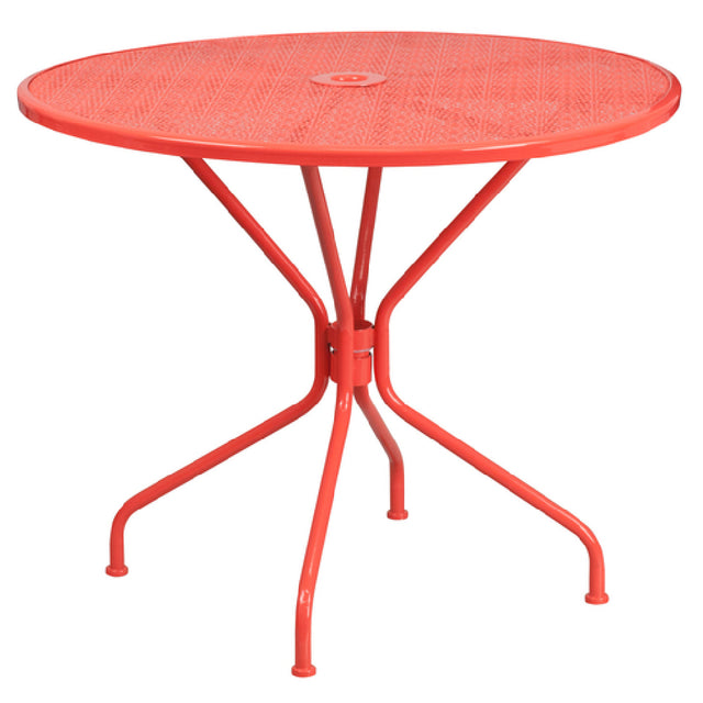 Flash Furniture CO-7-RED-GG Patio Table 35-1/4" Dia. X 28-3/4"H Round