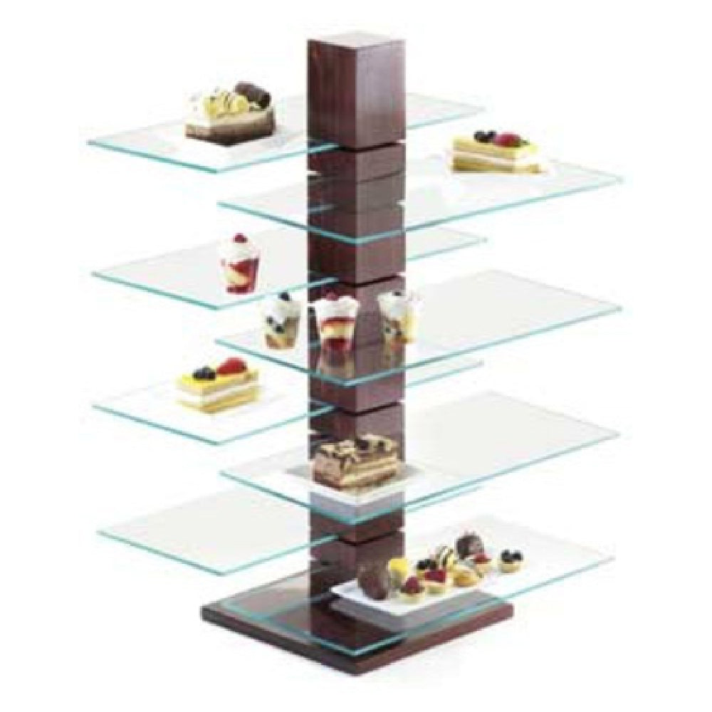 Cal Mil 791-52 Westport Pillar Riser 9"W X 9"D X 32-1/2"H Notched Sides For Glass Shelving