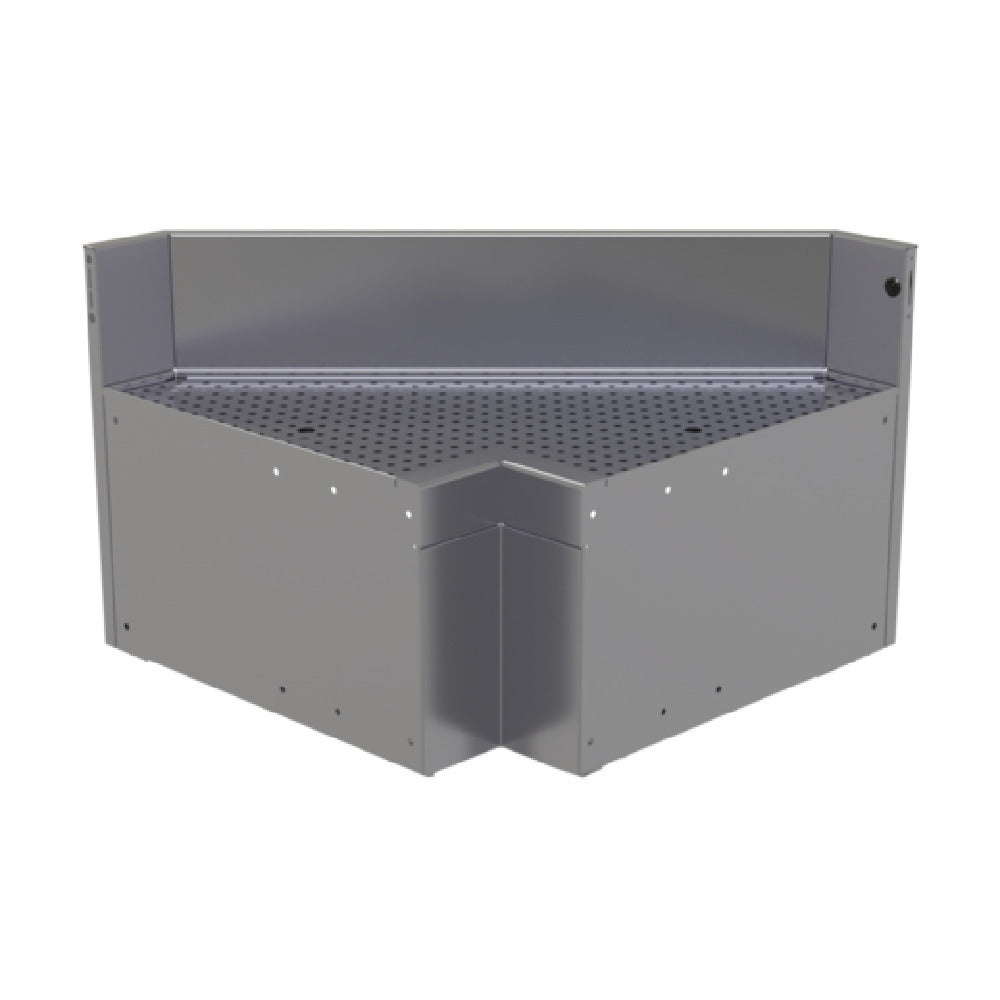 Glastender CILB-LN Underbar Inside L-Shape Corner Drainboard With Removable Perforated Insert