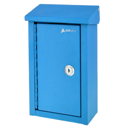 Alpine Industries ADI631-11-BLU Outdoor Key Drop Box Heavy Duty 5-1/2" X 3" X 9-3/4"H