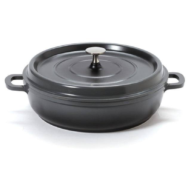 GET Enterprises CA-005-GR/BK/CC Heiss™ Braiser Pan 3 Qt. (3-1/2 Qt. Rim Full) 10-1/4" Dia. X 2-7/8"H