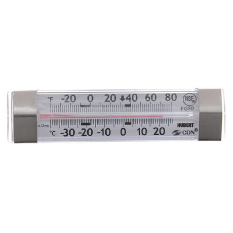 Hubert 76396 - Refrigerator/Freezer Thermometer, Tube Type, 1-1/4" X 4-7/8" Non-mercuric Polycarbonate Tube
