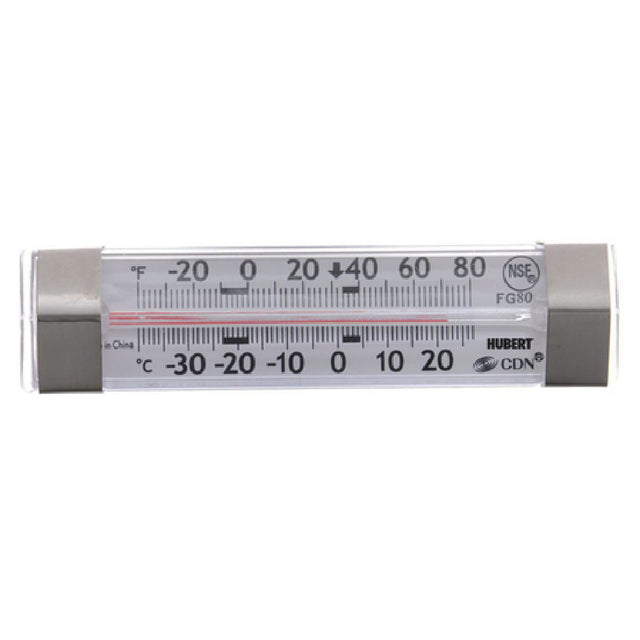 Hubert 76396 - Refrigerator/Freezer Thermometer, Tube Type, 1-1/4" X 4-7/8" Non-mercuric Polycarbonate Tube