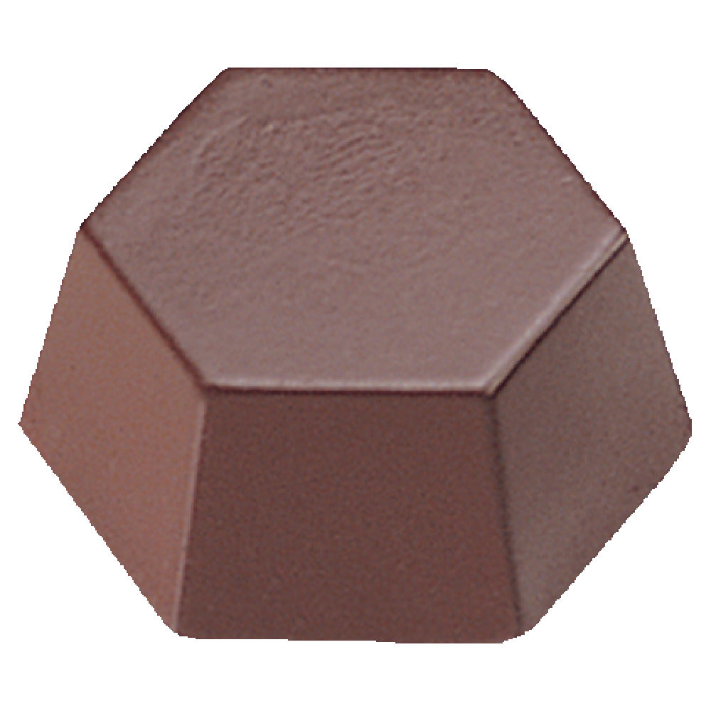 JB Prince K520 Chocolate Mold (20) Hexagonal 1-3/8"L X 1-9/16"W X 13/16"H (35mm X 40mm X 21mm)