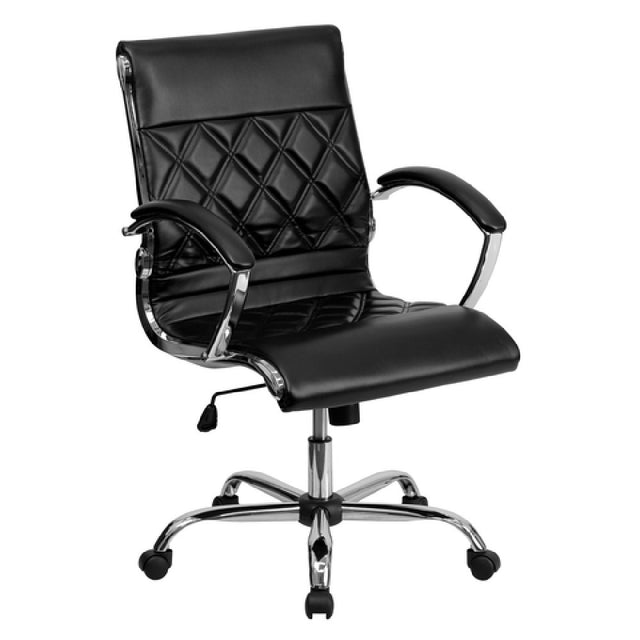 Flash Furniture GO-1297M-MID-BK-GG Designer Executive Swivel Office Chair 38-1/2" To 42" Adjustable Height