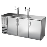 Beverage Air DDN72HC-S - Draft Beer Cooler, 72"W X 26-3/8"D X 49-5/16"H, 19.618 Cu. Ft.