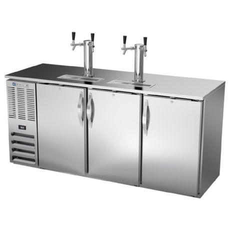 Beverage Air DDN72HC-S - Draft Beer Cooler, 72"W X 26-3/8"D X 49-5/16"H, 19.618 Cu. Ft.