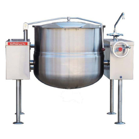 Crown Steam DLT-80TC Tilting Kettle Direct Steam 80 Gallon Capacity