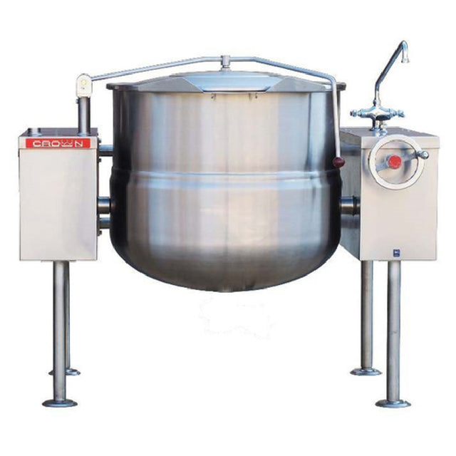 Crown Steam DLT-100TC Tilting Kettle Direct Steam 100 Gallon Capacity