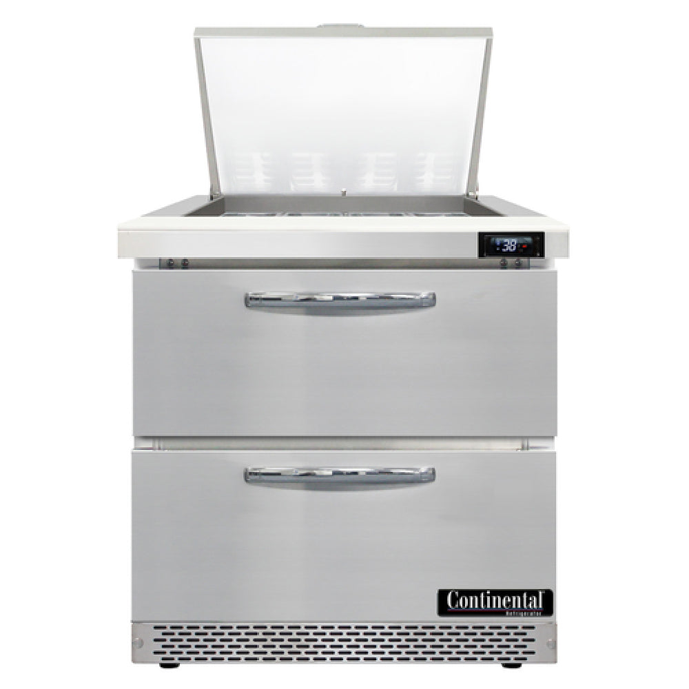 Continental Refrigerator D32N12M-FB-D Designer Line Mighty Top Sandwich Unit Front Breather