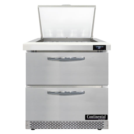 Continental Refrigerator D32N12M-FB-D Designer Line Mighty Top Sandwich Unit Front Breather