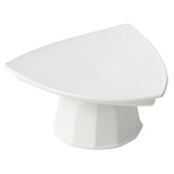 Bon Chef 90809106PWHT - Pedestal Plate, 11-1/2" X 3-1/4"H, Triangle