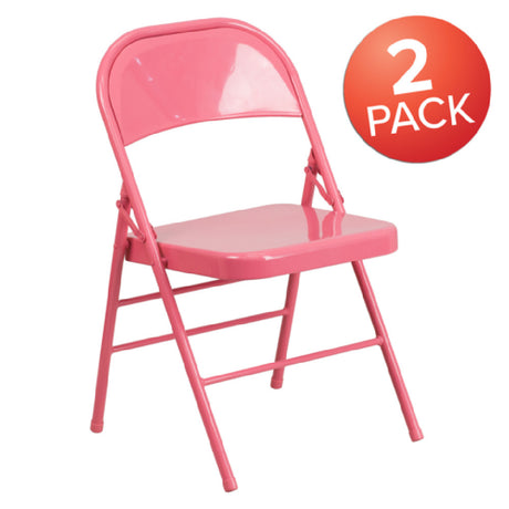 Flash Furniture 2-HF3-PINK-GG Hercules Colorburst Series Folding Chair 300 Lb. Weight Capacity