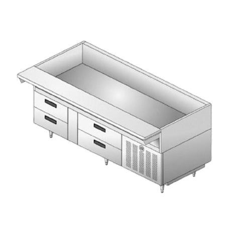 Delfield F17FC94P Equipment Stand 94" Long Freezer Drawer Base With (2) 32" Drawers