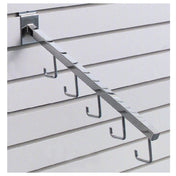 Hubert 75747 - Slatwall Waterfall Hooks, 5-hooks, Downward Angle