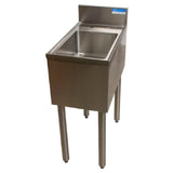 BK Resources UB4-21-1014HSS Underbar Dump Sink 14-1/2"W X 21-1/4"D X 32-1/2"H Overall Size