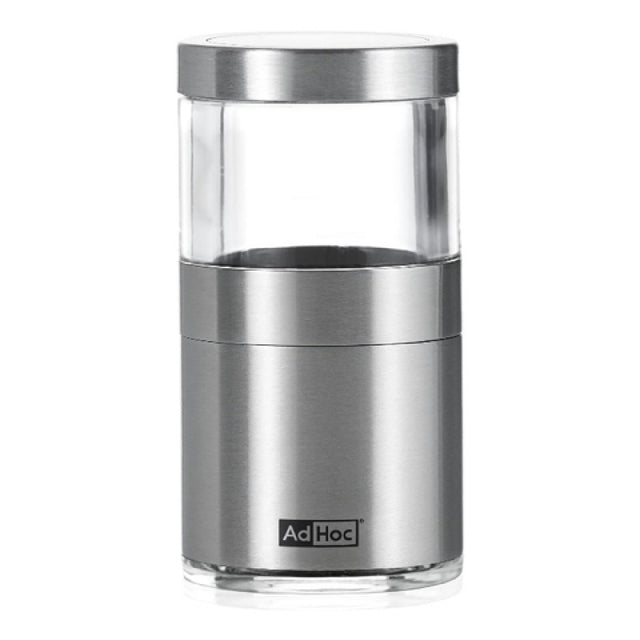 JB Prince UA268 Chili And Spice Grinder 1.5" Dia X 2.9" H Stainless Steel Top And Bottom With Acrylic Body