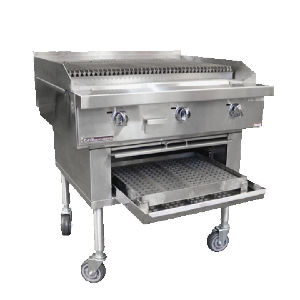 Southbend P48W-CCCC_LP Platinum Wood Smoker Charbroiler Gas 48"