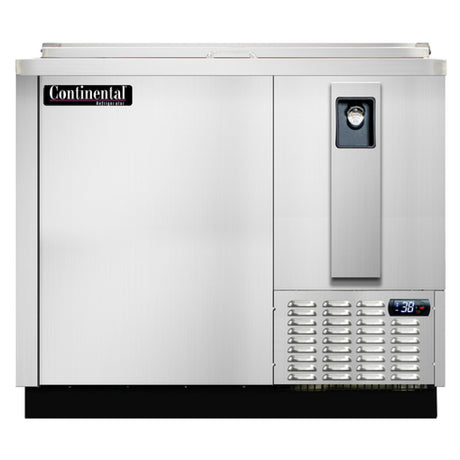 Continental Refrigerator CBC37-SS Flat Top Bottle Cooler 37"W Stainless Steel Top With (1) Slide Back Lid