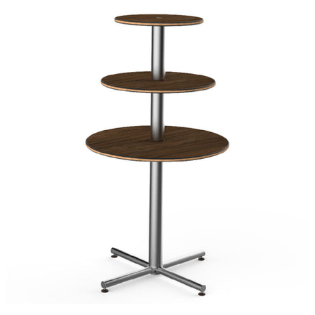 Steelite MGCPPR01WSXX Mogogo Buffet Solutions Polo Display Table 3-tier 30" Dia. X 55"H