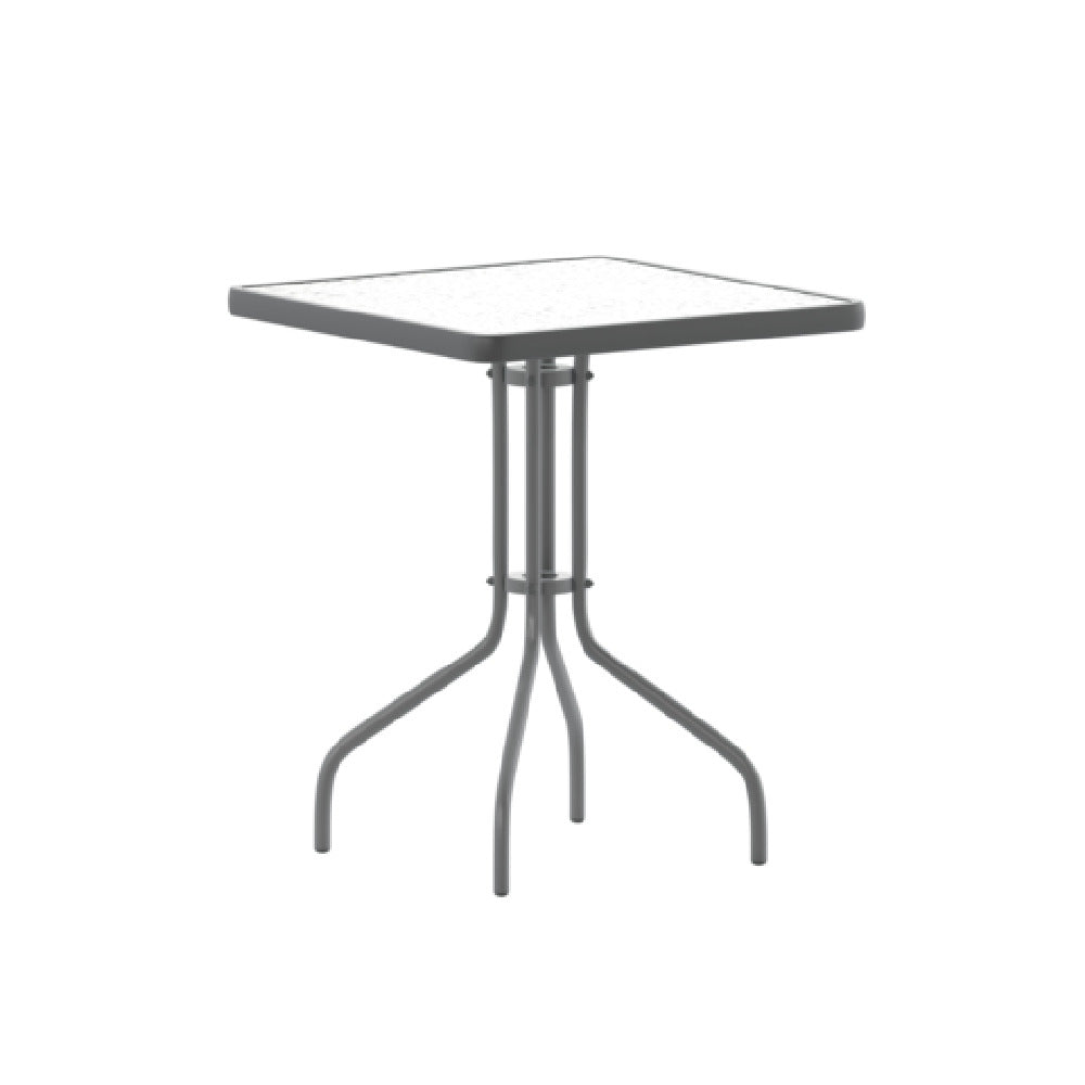 Flash Furniture TLH-073A-1-SV-GG Barker Patio Table 23-1/2" X 23-1/2" X 28"H Square