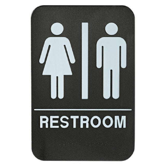 Alpine Industries ALPSGN-1 Sign 9" X 3" "Restroom" Unisex