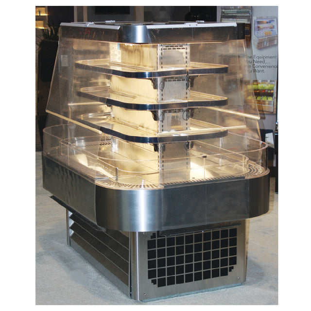 Howard-McCray R-OD42I-5-S-LED Island Open Merchandiser 60" W X 42" D X 60" H Stainless Steel Exterior & Interior