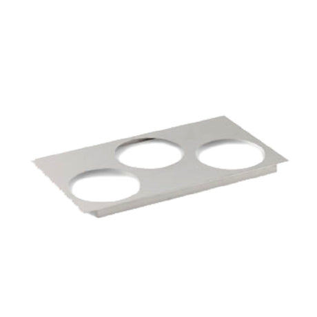 Vollrath 72228 Adapter Plate Stainless With THREE 6-1/2" Dia. Inset Holes