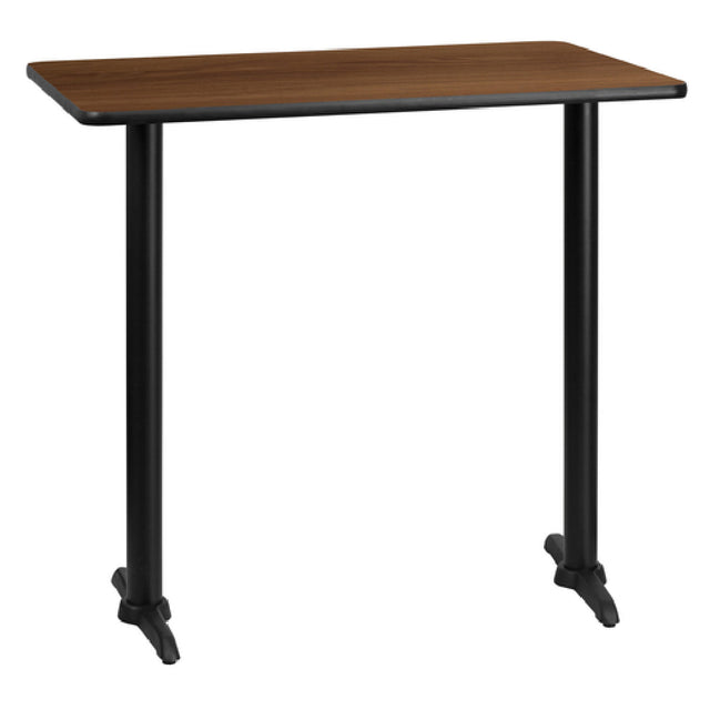 Flash Furniture XU-WALTB-3042-T0522B-GG Table 42”W X 30”D X 43-1/8”H Bar Height