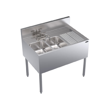 Krowne KR24-32L Royal Series Underbar Sink Unit Two Compartment 36"W X 24"D